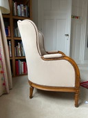 2x Oude stoelen bergères fauteuil