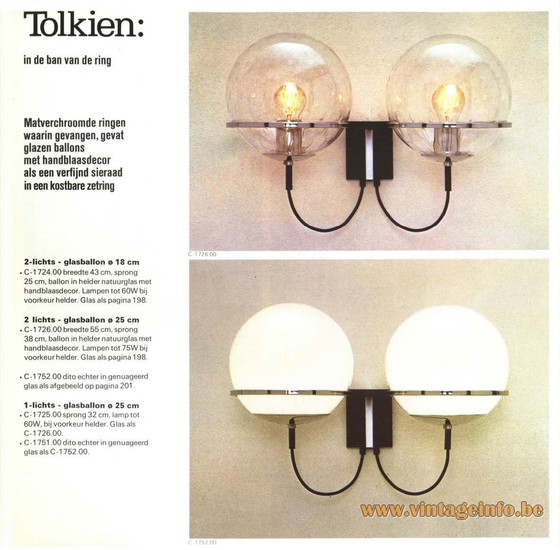 Image 1 of Raak Tolkien natuurglazen teardrop bollamp