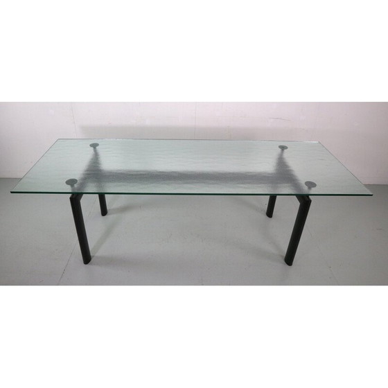 Image 1 of Vintage "LC6" glazen eettafel door Le Corbusier voor Cassina, Italië 1970
