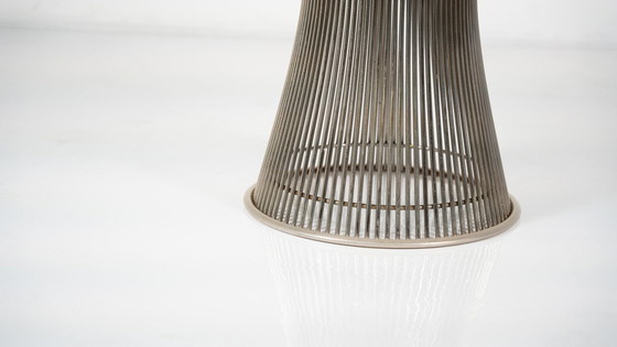 Image 1 of Mid Century Eettafel van Warren Platner voor Knoll, glas en metaal, 1966