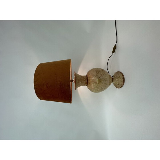 Image 1 of Vintage tafellamp in marmer met vlakvulling van Maitland Smith, 1970
