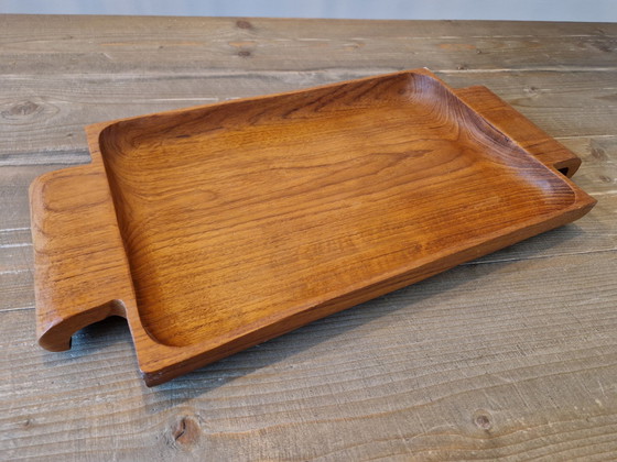 Image 1 of Mid Century Teak Houten Tapasset.