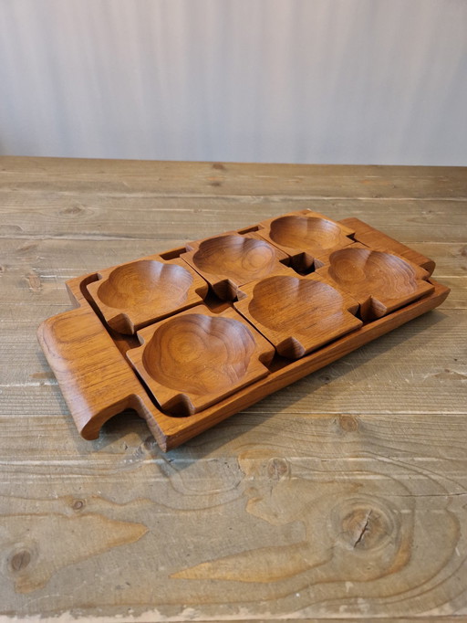 Mid Century Teak Houten Tapasset.