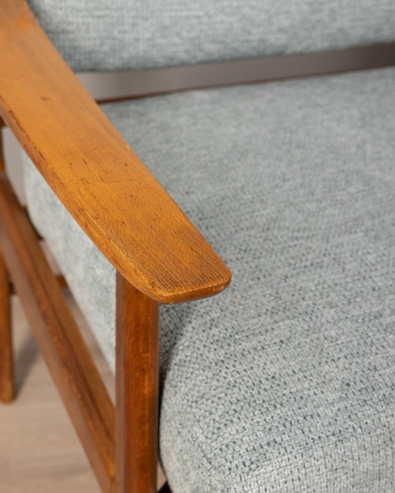 Image 1 of Set van 2 Vintage Italiaanse fauteuils in grijze stof