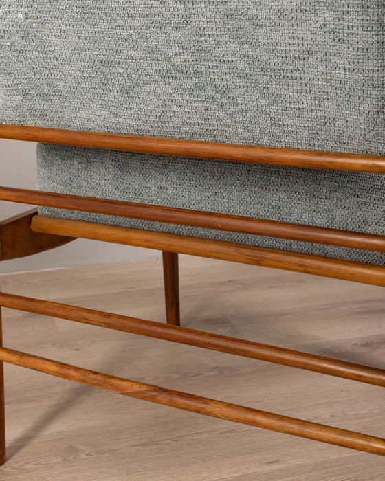 Image 1 of Set van 2 Vintage Italiaanse fauteuils in grijze stof