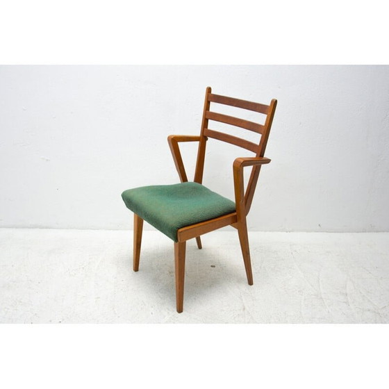 Image 1 of Paar vintage gebogen houten bureaustoelen, Tsjecho-Slowakije 1960