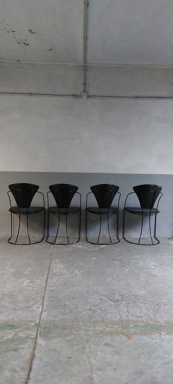 Image 1 of Set van 4 arrben dining chairs