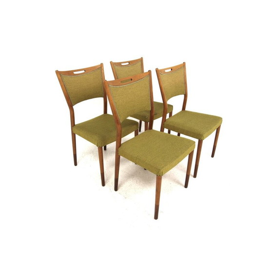 Image 1 of Set van 4 vintage beuken stoelen voor Treman, Zweden 1960