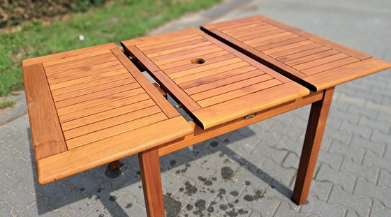 Image 1 of Privilege outdoor teakhouten uitschuifbare tafel 134 cm maximaal