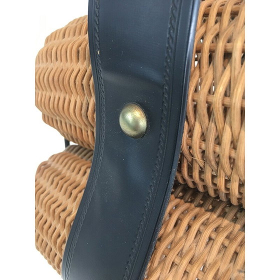 Image 1 of Vintage rotan flessenrek, 1970