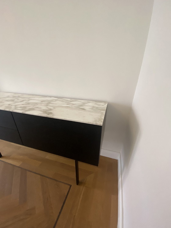 Image 1 of Porro Highboard Modern Zwart/Marmer