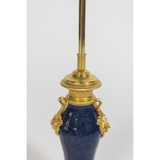 Image 1 of Vintage Franse porseleinen en bronzen lamp, 1880