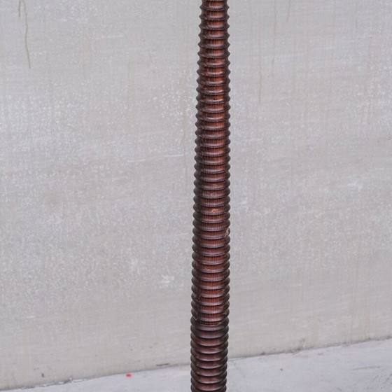 Image 1 of Vintage gedraaide houten vloerlamp, Frankrijk 1940