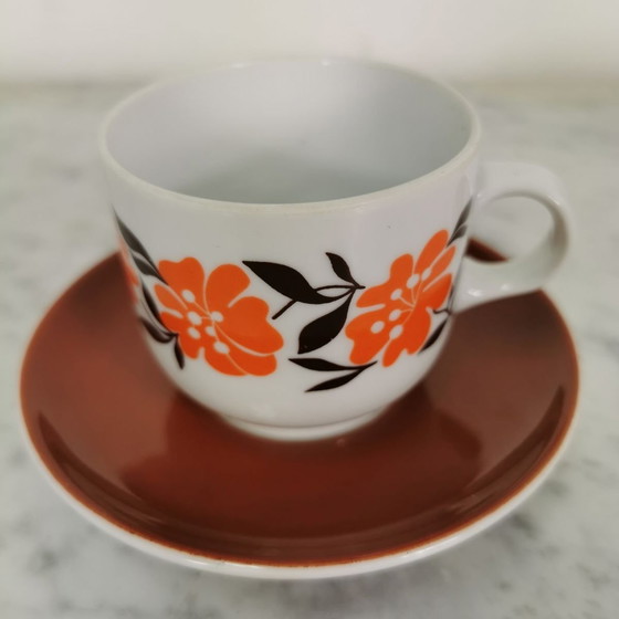 Image 1 of Vintage, Koffieservies 9 Delig, Kop En Schotels Servies