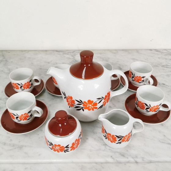 Image 1 of Vintage, Koffieservies 9 Delig, Kop En Schotels Servies