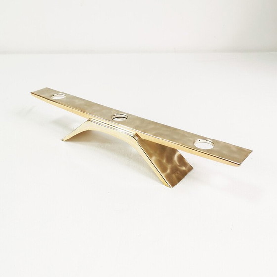 Image 1 of Vintage verzilverde metalen kandelaar van Kurt Radke voor Wmf, Duitsland 1960