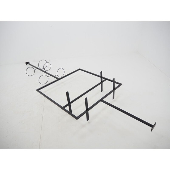 Image 1 of Vintage metalen bloemen muurbeugel, Tsjecho-Slowakije 1970