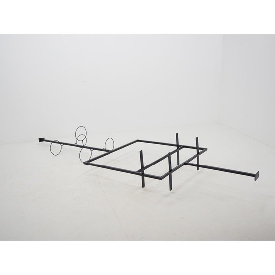 Image 1 of Vintage metalen bloemen muurbeugel, Tsjecho-Slowakije 1970