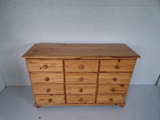 Image 1 of Vintage Grenen Apothekerskastje Commode