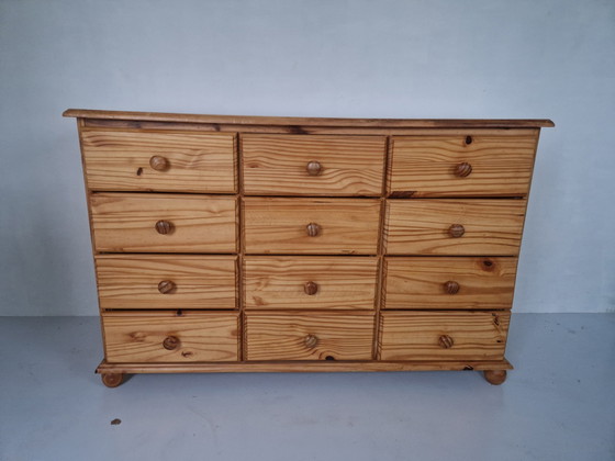 Image 1 of Vintage Grenen Apothekerskastje Commode