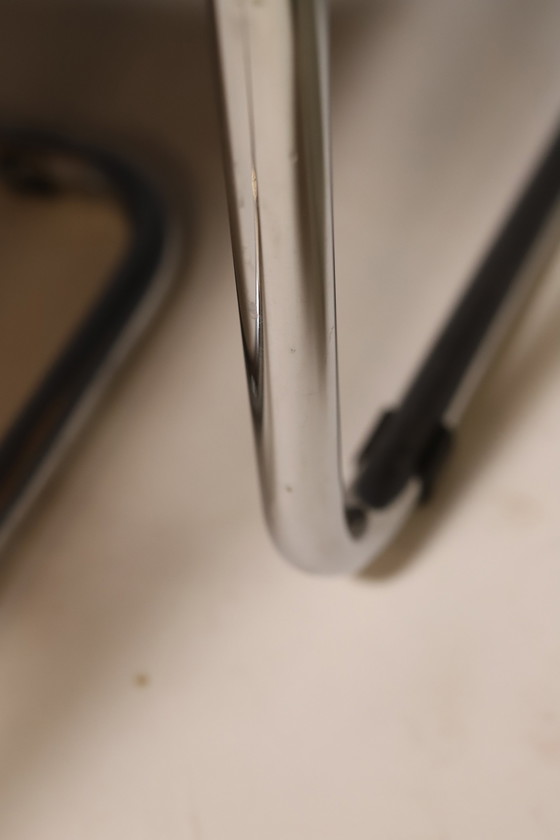 Image 1 of Paar sledestoelen van stalen buizen van Marcel Breuer, jaren 1970