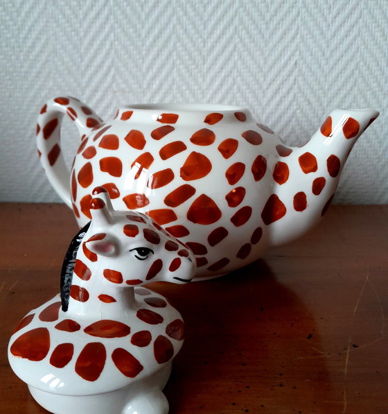 Image 1 of Kitsch Keramisch Theeservies Giraffen