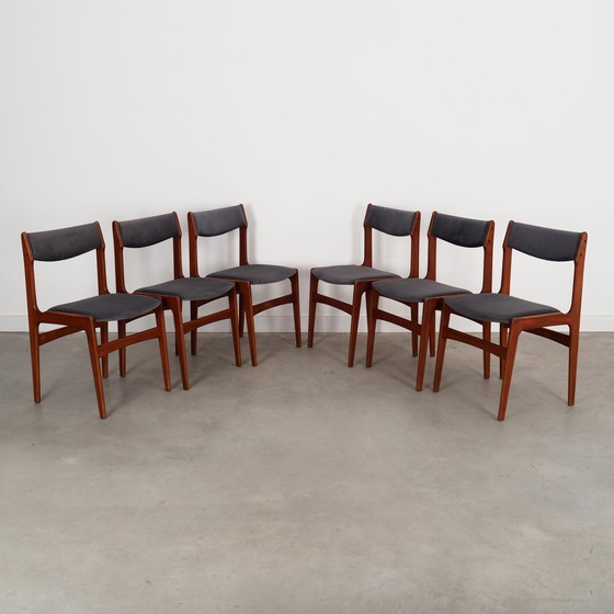 Image 1 of Set van zes teakhouten stoelen, Deens ontwerp, 1960S, Productie: Denemarken