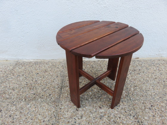 Image 1 of Zweeds grenen krukje jaren 60-70