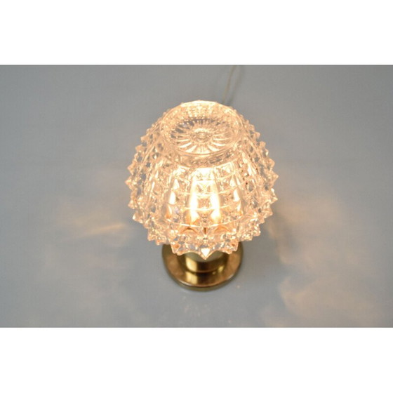 Image 1 of Vintage wandlamp van glas en messing door Kamenicky Senov, Tsjecho-Slowakije 1960