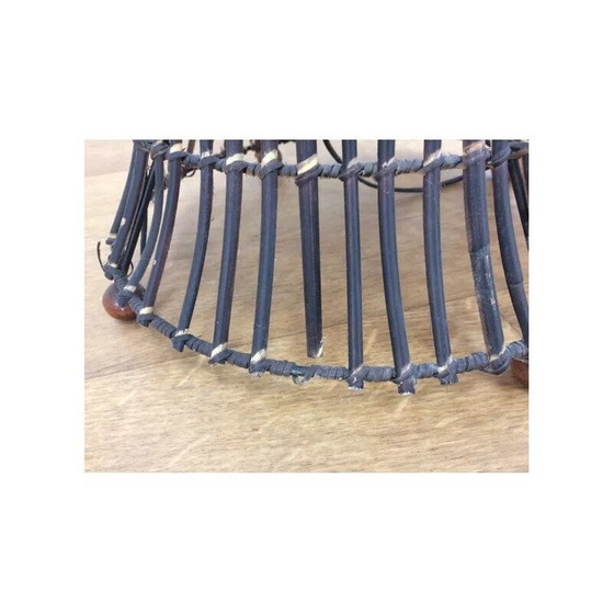 Image 1 of Vintage paddestoel vloerlamp in rotan, 1960-1970