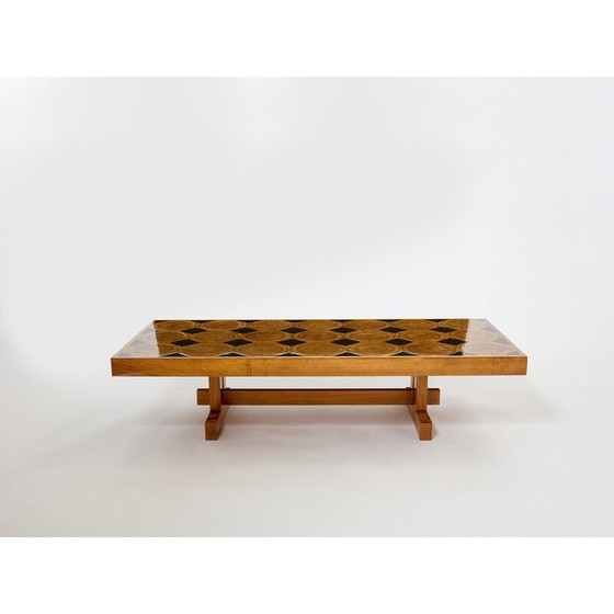 Image 1 of Vintage massief eiken salontafel, 1960