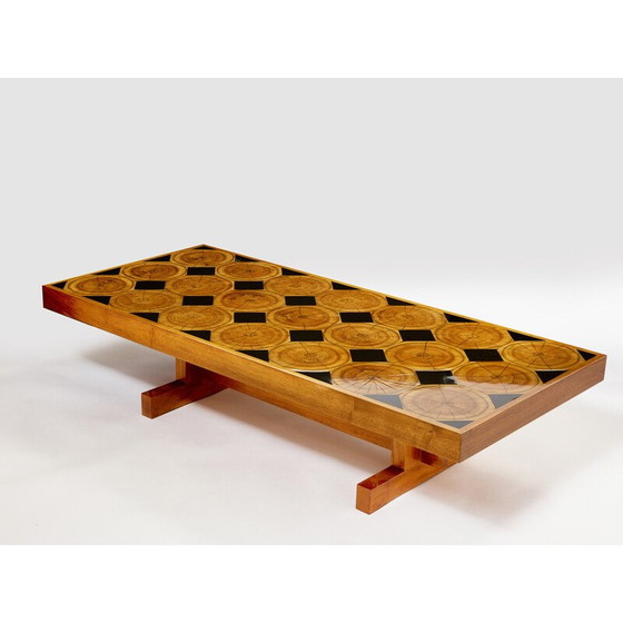 Image 1 of Vintage massief eiken salontafel, 1960