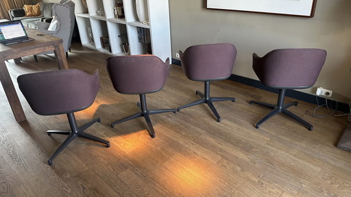 4x Vitra Kuipstoeltjes stof