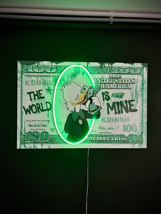 Image 1 of Ledmansion Scrooge Mcduck Neon Popart Muurkunst Led Lamp