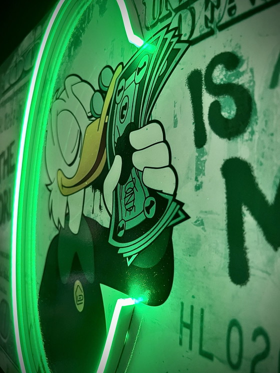 Image 1 of Ledmansion Scrooge Mcduck Neon Popart Muurkunst Led Lamp