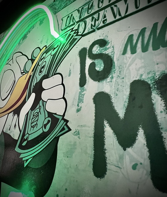 Image 1 of Ledmansion Scrooge Mcduck Neon Popart Muurkunst Led Lamp