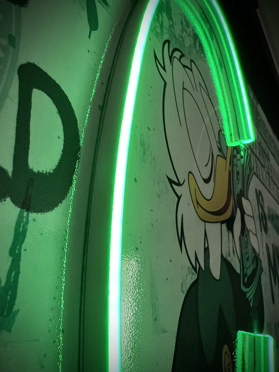 Image 1 of Ledmansion Scrooge Mcduck Neon Popart Muurkunst Led Lamp
