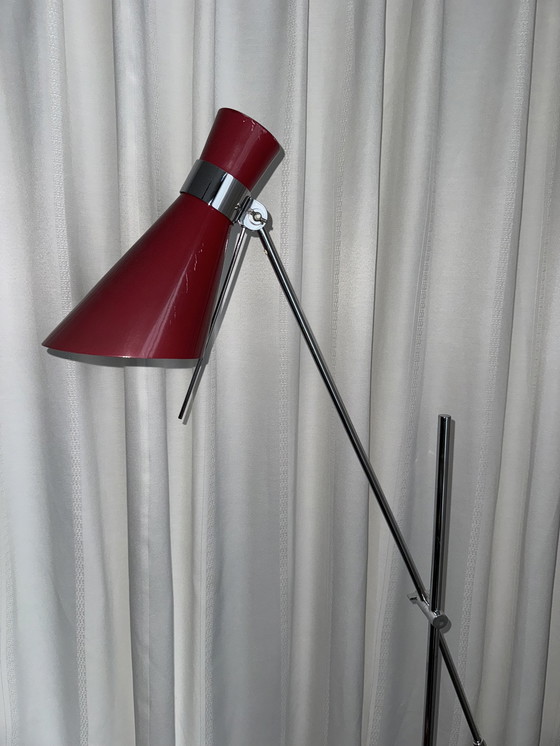 Image 1 of Retro Diabolovloerlamp, Rood