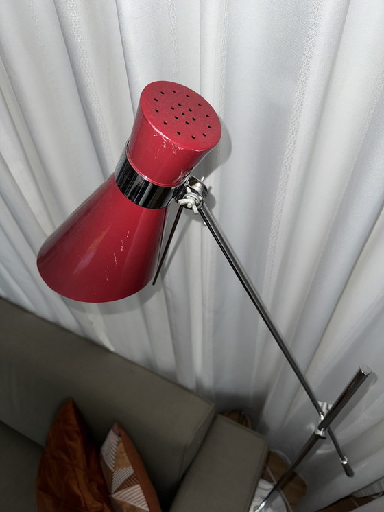 Image 1 of Retro Diabolovloerlamp, Rood