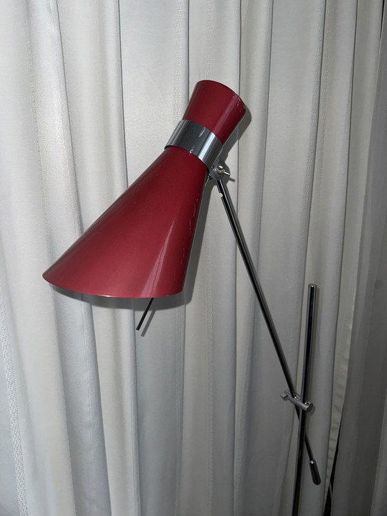 Image 1 of Retro Diabolovloerlamp, Rood