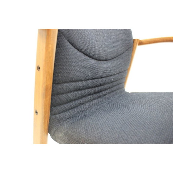 Image 1 of Paar vintage zwarte houten fauteuils van Form, Tsjecho-Slowakije 1980