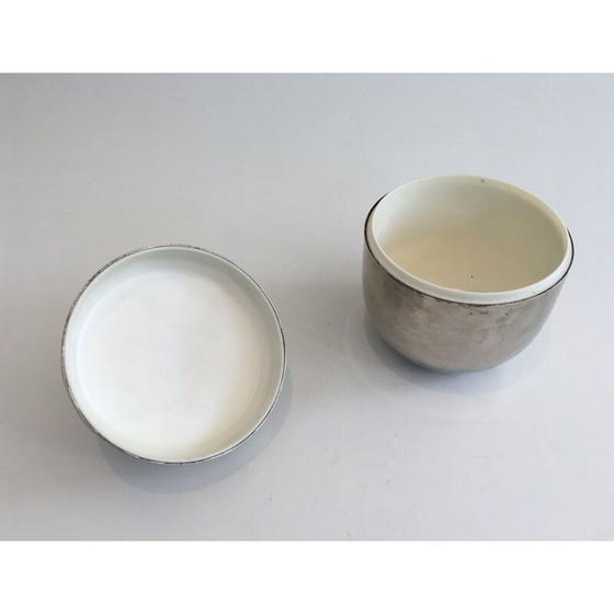 Image 1 of Vintage zilveren metalen ijsblokjesemmer, 1970