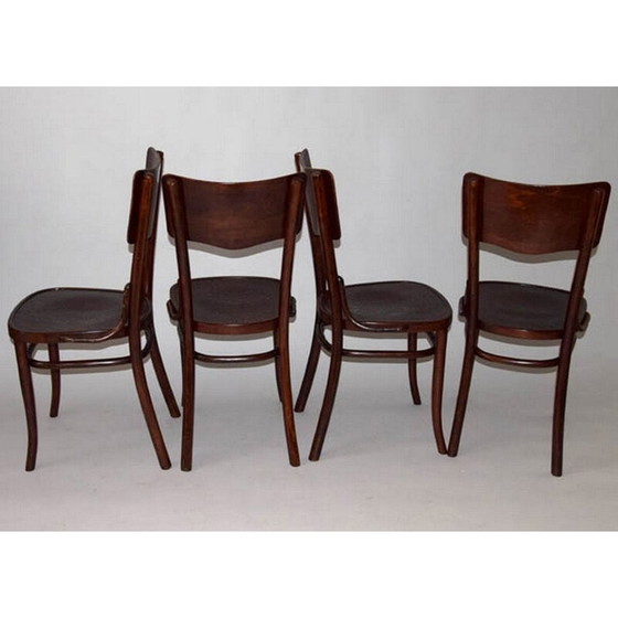 Image 1 of Set van 4 vintage eetkamerstoelen door Jozef Mintzis, Polen, jaren 1920