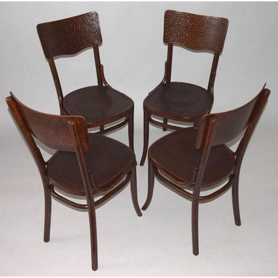 Image 1 of Set van 4 vintage eetkamerstoelen door Jozef Mintzis, Polen, jaren 1920