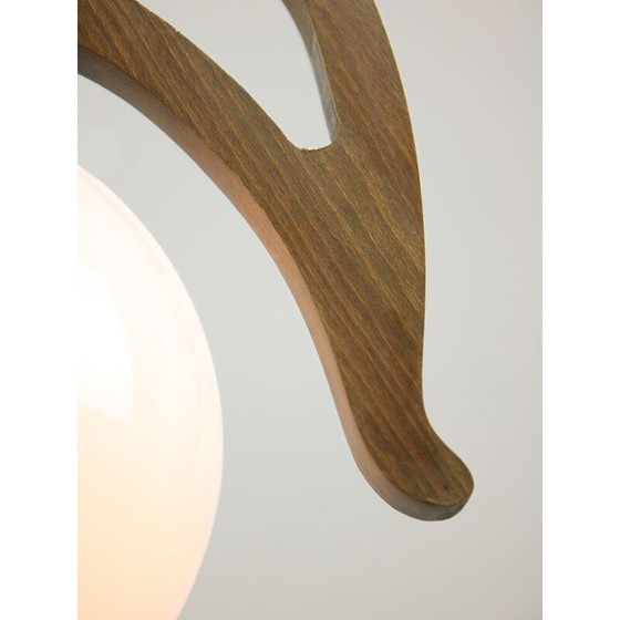 Image 1 of Vintage hanglamp in chroom en opaline glas, 1960