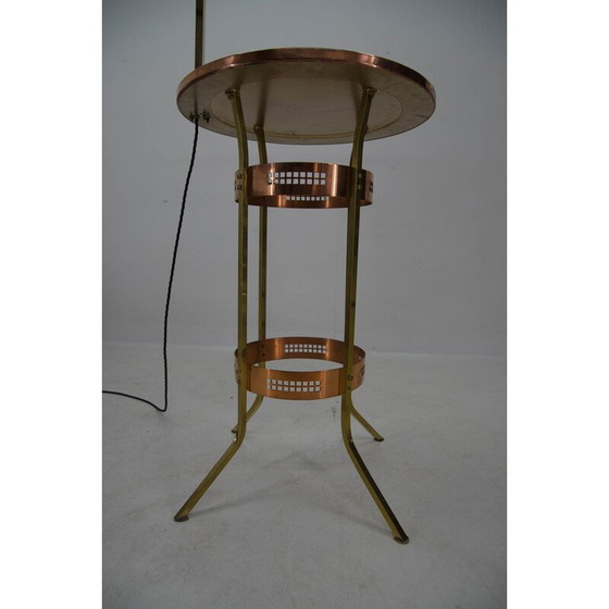 Image 1 of Vintage rooktafel met lamp, jaren 1900