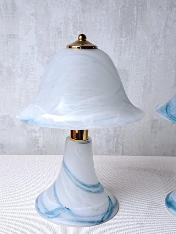 Image 1 of 2x Murano mushroom lampen