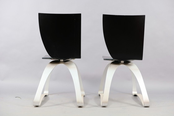 Image 1 of Asymmetrische stoelen van Wilde + Spieth, set van 2