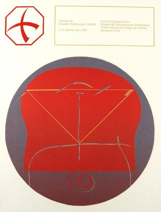 Image 1 of Hans Martin Erhardt - 1960 Tentoonstellingsaffiche