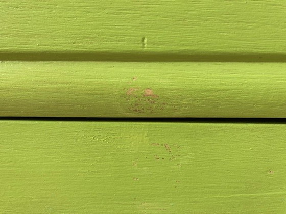 Image 1 of Vintage Lime Groene Houten Naaidoos